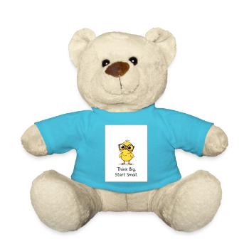 Chick Motif – Think Big Start Small Design! - Teddy Bear - atoll blue - Front