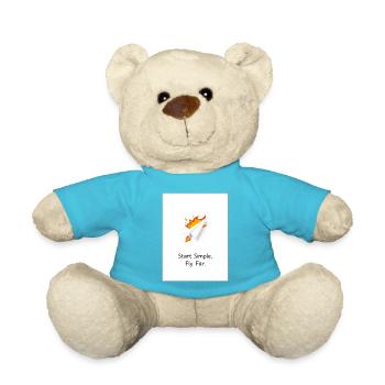 Paper Airplane Design – Start Simple Fly Far Design - Teddy Bear - atoll blue - Front
