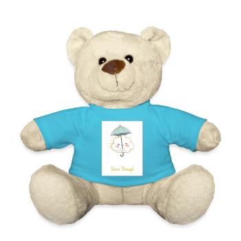 Süße Wolke mit Schirm – Shine Through Design! - Teddy - Atollblau - Vorne