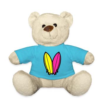 Surfbrett Symbol Surfen - Teddy - Atollblau - Vorne