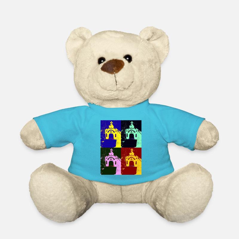Pop art Greece - Teddy Bear - atoll blue