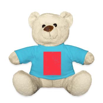 Abstract Red and Yellow Gradient - Teddy Bear - atoll blue - Front