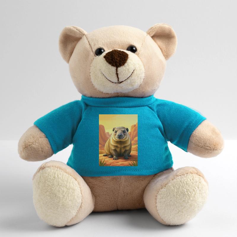 Realistic cute comic skirt Hyrax Teddy Bear