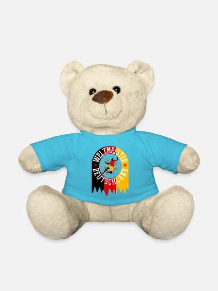 Champion du monde de handball en Allemagne - Nounours - bleu outremer