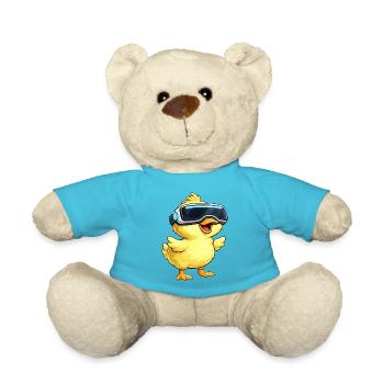 Cartoon Cartoon Gamer en réalité virtuelle Joueur VR de Duck Cute Duck - Nounours - bleu outremer - Devant