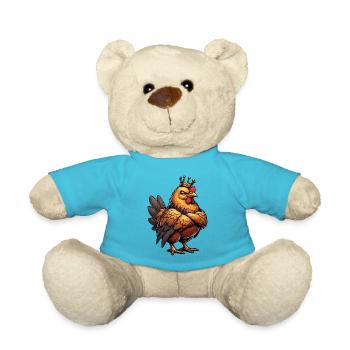 Hühner Huhn Hühnerliebhaber Hahn Hühnerbesitzer - Teddy - Atollblau - Vorne