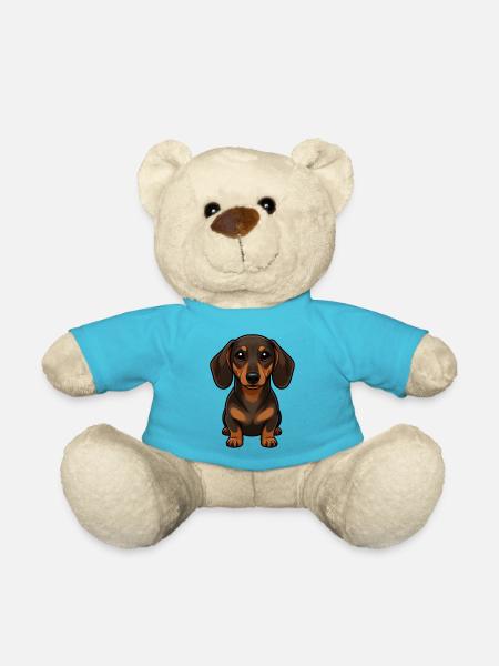 Dachshund Hunde Geschenk Hundehalter Geburtstag - Teddy - Atollblau