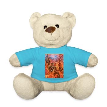 Autumn Leaves Play of Colors - Teddy Bear - atoll blue - Front