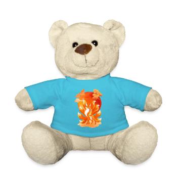 Nine-Tailed Fox – Original Gift - Teddy Bear - atoll blue - Front