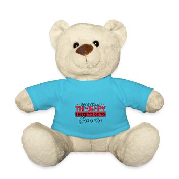 Canadian Flag Canadian Roots Gift - Teddy Bear - atoll blue - Front