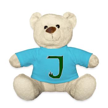 J - Just a letter! - by YoshiArt - Teddy Bear - atoll blue - Front