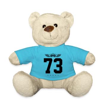 73 Number crown - Teddy Bear - atoll blue - Front