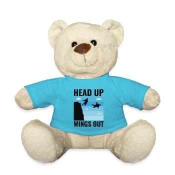 Wingsuit fliegen Base Jumping Fallschirmspringen Wingsuiting - Teddy - Atollblau - Vorne