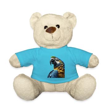 Blue Macaws Vividly Colored Tropical Birds - Teddy Bear - atoll blue - Front