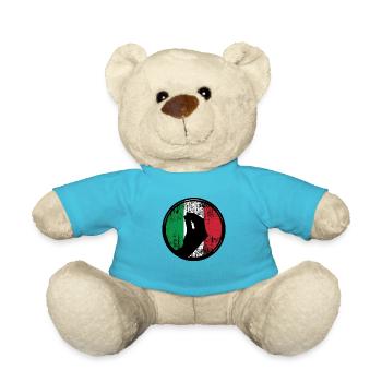 Italy Italians hand gesture Italian flag - Teddy Bear - atoll blue - Front