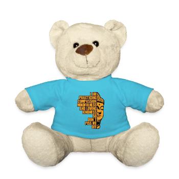 I Am Practising Compassion Mindfulness And Loving - Teddy - Atollblau - Vorne