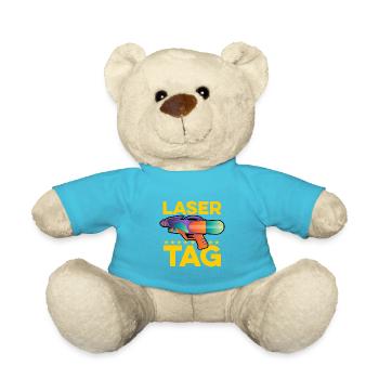 Retro Graphic Lasertag Player Lasertag Phaser Lase - Teddy - Atollblau - Vorne