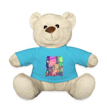 Cool Japanese World Japan Neon City - Teddy - Atollblau - Vorne