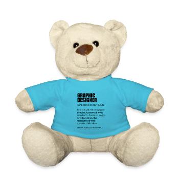 Graphic Designer Funny Dictionary Definition - Teddy - Atollblau - Vorne