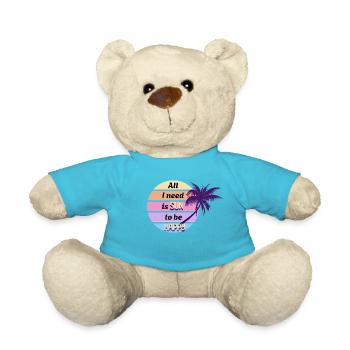 All I need is SUN to be happy design - Nounours - bleu outremer - Devant