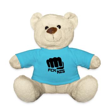 FCK NZS against hatred and racism - Teddy Bear - atoll blue - Front