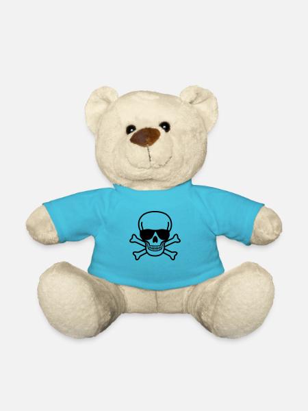 Skull with Sunglasses - Crâne - Nounours - bleu outremer