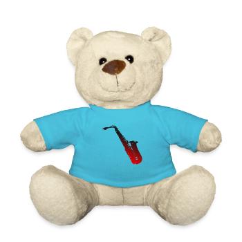 Saxophone - Teddy Bear - atoll blue - Front