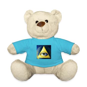 All Seeing Eye - Teddy Bear - atoll blue - Front