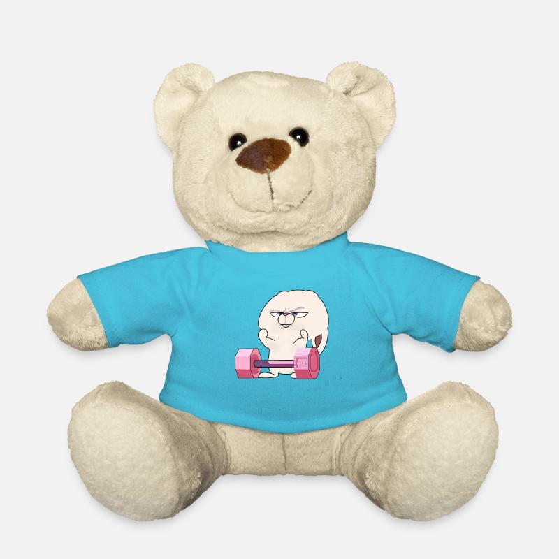 Funny Gym Bunny - Teddy Bear - atoll blue