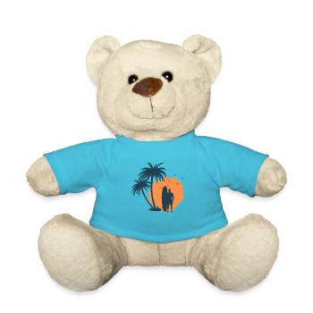 Surfer Palm Beach 1 - Teddy Bear - atoll blue - Front