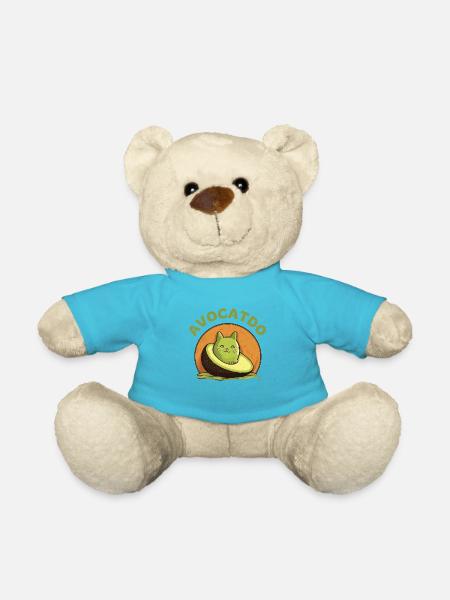 Avocado Cat - Avocatdo - Teddy Bear - atoll blue