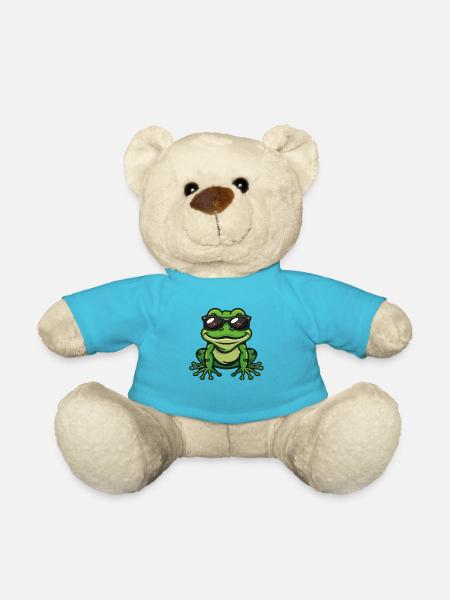 Frog Comic Cool - Teddy Bear - atoll blue