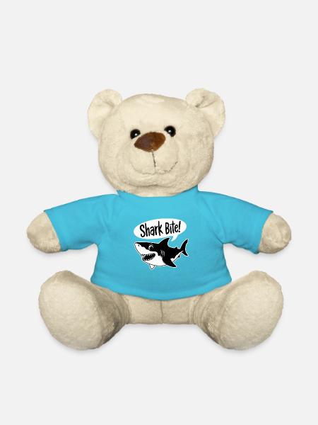 Morsure de requin ! - Drôle de requin - Nounours - bleu outremer