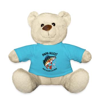 Papa allez! Nous allons à la pêche ! - Nounours - bleu outremer - Devant