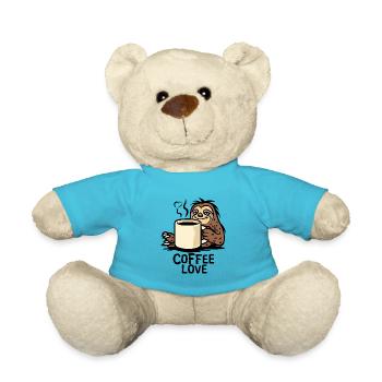 Faultier Kaffee Liebe Cartoon - Teddy - Atollblau - Vorne