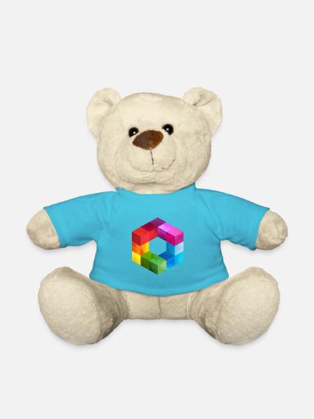 cube - Teddy Bear - atoll blue