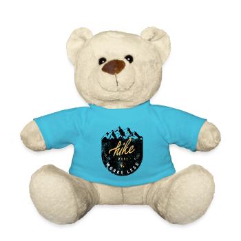 hike more worry less - Teddy Bear - atoll blue - Front