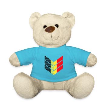 Belgium Flag Vintage Belgian Flag Distressed Look - Teddy Bear - atoll blue - Front