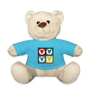 HEILIGER VALENTINSTAG. ICH LIEBE DICH. ICH LIEBE DICH. LIEBE. LIEBE - Teddy - Atollblau - Vorne