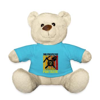 Goldwäscher Goldschürfer Goldgräber Geschenk - Teddy - Atollblau - Vorne