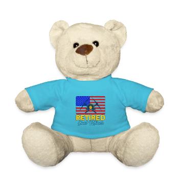 Bergbau unter Tage Bergarbeiter Steinkohlenbergman - Teddy - Atollblau - Vorne