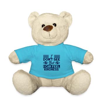 Ich kann Freundlichkeit fühlen Blind Geschenk - Teddy - Atollblau - Vorne