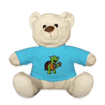 Turtle - Teddy Bear - atoll blue - Front
