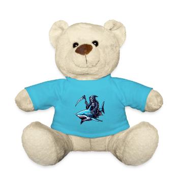 Skeleton Reaper chevauche un requin - Nounours - bleu outremer - Devant