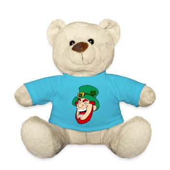 kleeblatt glueck shamrock luck four leaf clover35 - Teddy - Atollblau - Vorne