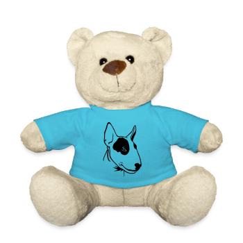 Bull Terrier caricaturé - Nounours - bleu outremer - Devant