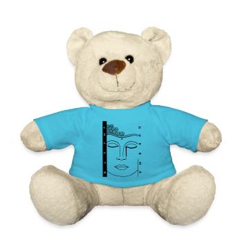 Buddha Buddhism gift idea - Teddy Bear - atoll blue - Front