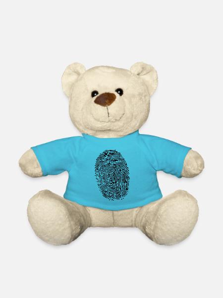 empreinte digitale - Nounours - bleu outremer