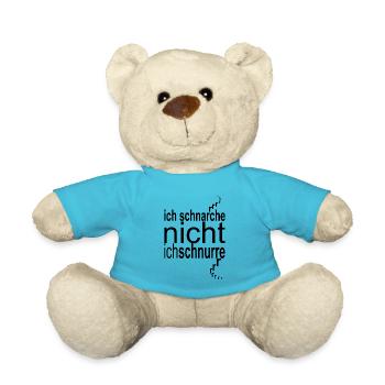 ich schnarche nicht, ich schnurrrrre - Teddy - Atollblau - Vorne