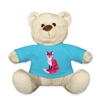 Fox red - Teddy Bear - atoll blue - Front
